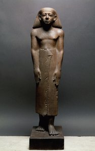 Soška Amenemhatankh, dělník v Crocodilopolis (Fayum) z doby vlády Amenemhat III, Střední říše, asi 1843-1798 př.nl (křemenec)